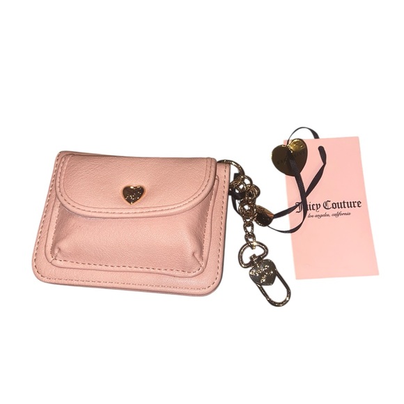 🎁 NWT Juicy Couture Pink Card Holder with Gold Accents - Picture 3 of 6